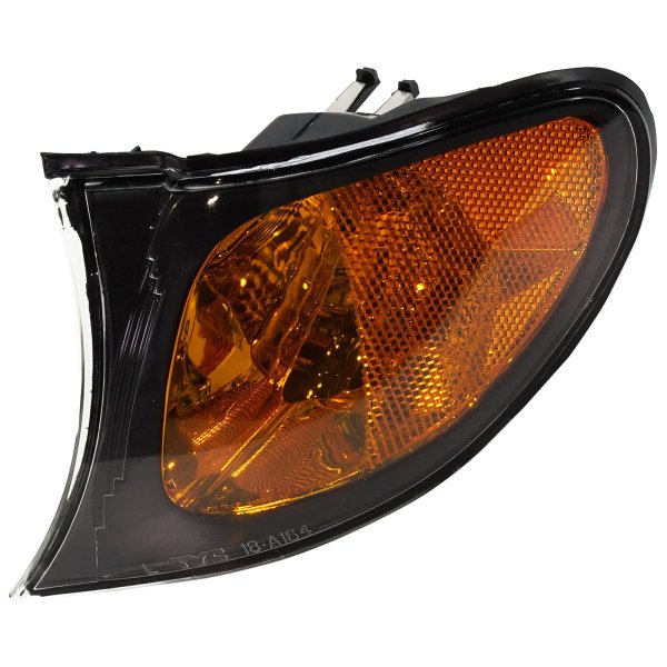 Corner Light Assembly for BMW 3-Series 2002-2005, Left (Driver), Yellow with Black Surround Trim, Sedan/Wagon, Replacement - Fits 316i, 318i, 320i, 323i, 325i, 328i, 330i models.