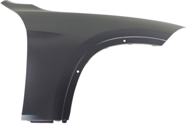 Front Fender for BMW X1 2013-2015, Right (Passenger) Side, Primed (Ready to Paint), Steel, Without Side Light Hole, Replacement