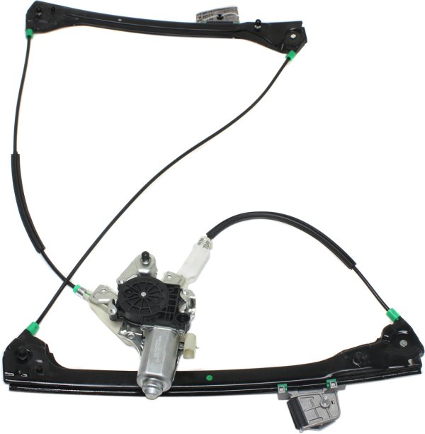 Front Window Regulator for BMW 3-Series (1999-2006), Right (Passenger), Power, with Motor, Convertible/Coupe, Replacement Models: 320i, 323i, 325i, 328i, 330i.
