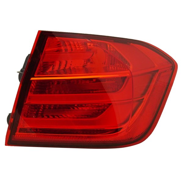 Tail Light for BMW 3-Series 2012-2015, Right (Passenger) Side, Outer, Lens and Housing, Halogen, Replacement Models: 320i, 328i, 335i, 340i.