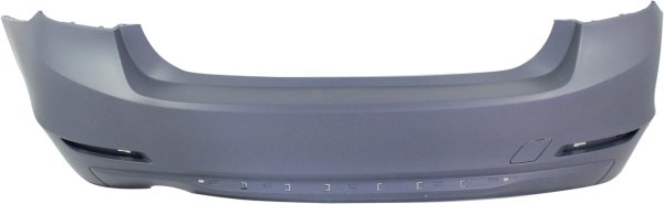 Rear Bumper Cover for 2012-2015 320I/328D, Primed (Ready to Paint), Luxury, Modern, Sport Line without M Sport Package, with Park Distance Control Sensor Holes, Sedan, Replacement