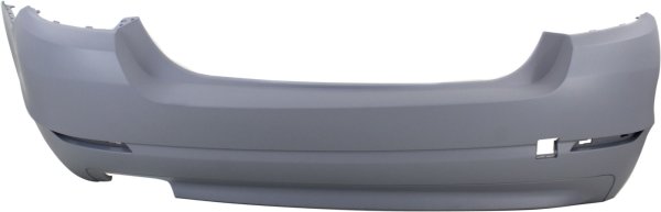 Rear Bumper Cover for BMW 528I 2011-2013, Primed (Ready to Paint), Without M Package, Without Park Distance Control Sensor Holes, Replacement