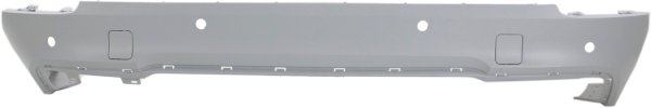 Rear Bumper Molding for BMW X1 2013-2015, Lower Position, Primed (Ready to Paint) Gray, with M Package, with Park Distance Control, Replacement