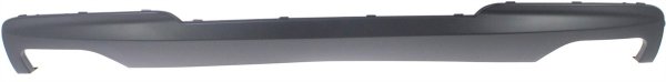 Rear Lower Valance Center Cover for BMW 550I (2011-2016), Textured, Double Hole, with M Package, Sedan, Replacement