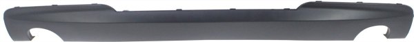 Rear Lower Valance, Center Cover for BMW 535D/535I 2011-2016, Textured, Double Hole, Compatible with M Package, Sedan, Replacement