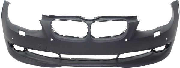 Front Bumper Cover for BMW 3-Series 2011-2013, Primed (Ready to Paint), 3.0L Engine, Without M Package, With Park Distance Control Sensor Holes, Convertible/Coupe, Replacement