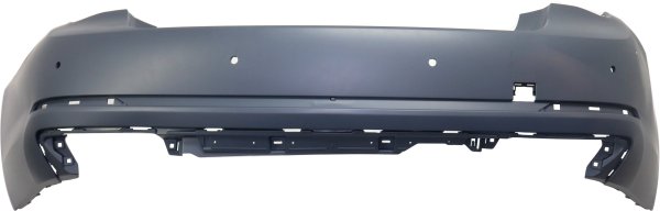 Rear Bumper Cover for BMW 7-Series 2013-2015, Primed (Ready to Paint), without M Package, Replacement Models: 740i, 740Li, 750i, 750Li, 760Li.