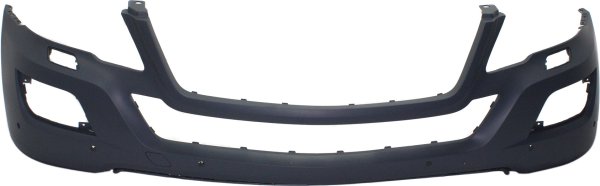 Front Bumper Cover for Mercedes-Benz M-Class 2009-2011, Primed (Ready to Paint), without Sport Package, with Headlight and Parktronic Holes, Replacement