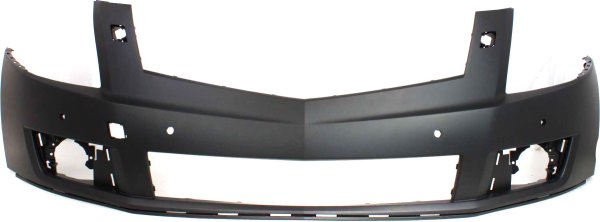 Front Bumper Cover for Cadillac SRX 2010-2012, Upper, Primed (Ready to Paint), with Headlight and Parking Assist Sensor Holes, Replacement