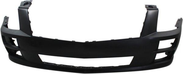 Front Bumper Cover for Cadillac STS 2008-2011, Primed (Ready to Paint), Without Headlight Washer Holes, Excludes STS-V Model, Replacement