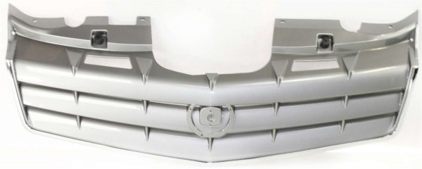 Grille for Cadillac SRX 2006-2009, Painted Gray Shell and Insert, Without Sport Package, Replacement