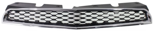 Chrome Shell/Painted Black Insert Grille for Chevrolet Equinox 2010-2015, Suitable for LT w/ Chrome Package/LTZ Models, Replacement