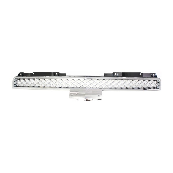 Upper Grille for Chevrolet Tahoe (2007-2014), Avalanche (2007-2013), Plastic, Chrome Shell with Painted-Gray (Platinum) Insert, Replacement