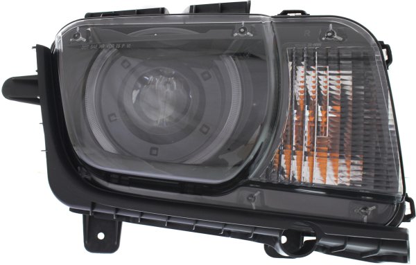 Headlight Assembly for Chevrolet Camaro 2010-2015, Right (Passenger), HID/Xenon, Includes HID Kit, Without Leveling System, Type 1 (2010-2013), ZL1 Model (2014-2015), Suitable for Convertible/Coupe, Replacement