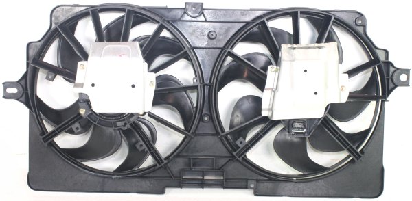 Radiator Fan Shroud Assembly for 1999-2000 Venture, Dual Fan, Standard Duty Cooling with Rear Air Conditioning / Heavy Duty Cooling, 3.4L Engine, Replacement