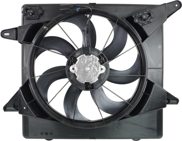 Radiator Fan Assembly for Cadillac SRX 2010-2016, 3.0L/3.6L Engine, Includes Resistor, Replacement