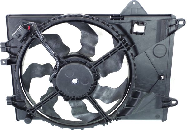 Radiator Fan Assembly for Chevrolet Sonic 2014-2015, Single Fan, 1.8 Liter, Automatic Transmission, Hatchback/Sedan, Includes Resistor, Replacement
