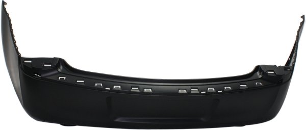 Rear Bumper Cover for Chrysler 300 2011-2014, Primed (Ready to Paint), with Dual Exhaust Holes, without Parking Aid Sensor Holes, Excludes SRT-8 Model, Replacement