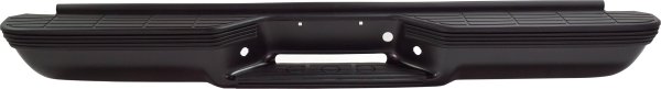 Step Bumper with Face Bar and Pad for 1992-1999 Chevrolet Suburban/Tahoe, Powdercoated Black, Without Mounting Bracket, Includes Pad Provision, Replacement