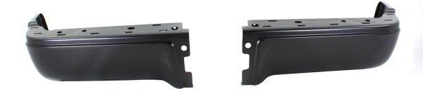 Step Bumper Face Bar for Ford F-150 2009-2014, Without Pad, With Pad Provision, Without Mounting Bracket, Powdercoated Black, Without Rear Object Sensors Hole, Styleside, Replacement