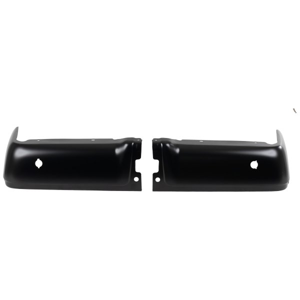 Step Bumper Face Bar for Ford F-150 2009-2014, Without Pad but With Pad Provision, Without Mounting Bracket, Powdercoated Black, With Rear Object Sensors Hole, Styleside, Replacement