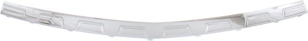 Rear Bumper Step Pad for Chevrolet Traverse 2013-2017, Upper Chrome Dual Exhaust Holes, Without Rear Object Sensor Holes, With Side Object Sensor Holes, Replacement