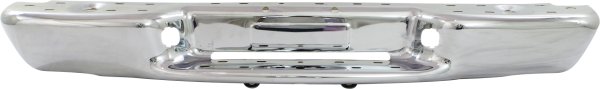 Step Bumper Face Bar for 1998-2004 S10 Pickup, Fleetside, Chrome, Without Mounting Bracket, With or Without Pad, Factory Installed Replacement