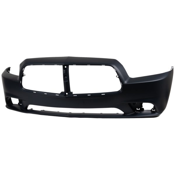 Front Bumper Cover for Dodge Charger, 2011-2014, Primed (Ready to Paint), with Adaptive Cruise Control, Replacement