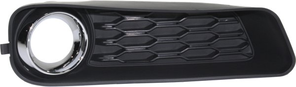 Front Fog Light Molding for Dodge Avenger 2011-2014, Right (Passenger) Side, Textured Black with Chrome Ring, Replacement