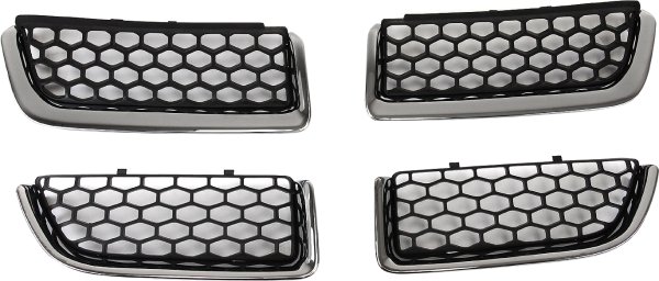 Chrome Black Plastic Grille Insert for Dodge Stratus Sedan, Fits 2004-2006, Replacement