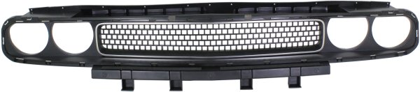 Plastic Grille for 2008-2014 Challenger, Textured Black Shell and Insert with Chrome Insert Opening Molding, Replacement