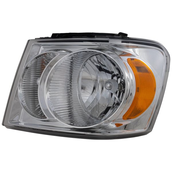 Headlight Assembly for 2007-2009 Dodge Durango, Left (Driver), Halogen Light, Chrome Interior, Replacement