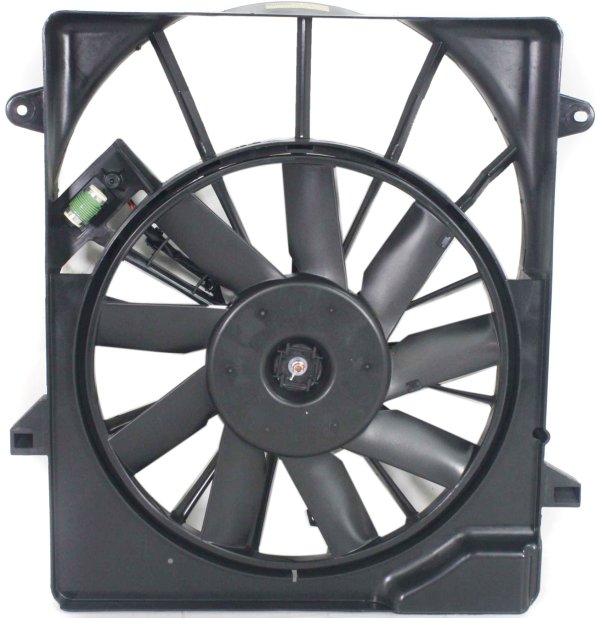 Radiator Fan Shroud Assembly for Dodge Nitro 2007-2011, Includes Resistor, Replacement