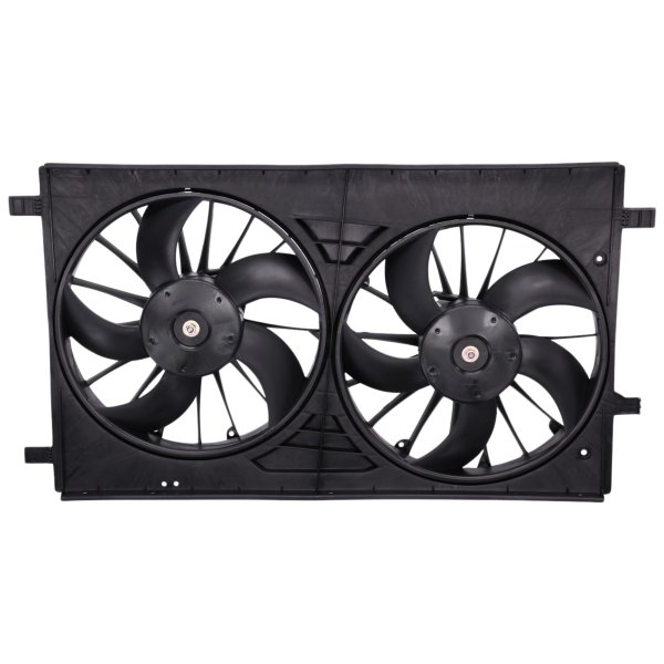 Radiator Fan Shroud Assembly, Dual Fan for Jeep Compass 2007-2013 / Patriot 2007-2017, Replacement
