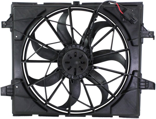 Radiator Fan Assembly for 2011-2020 Durango/2011-2022 Grand Cherokee, Single Fan, Standard Duty Cooling, Includes Resistor, Without Tow Package, Replacement