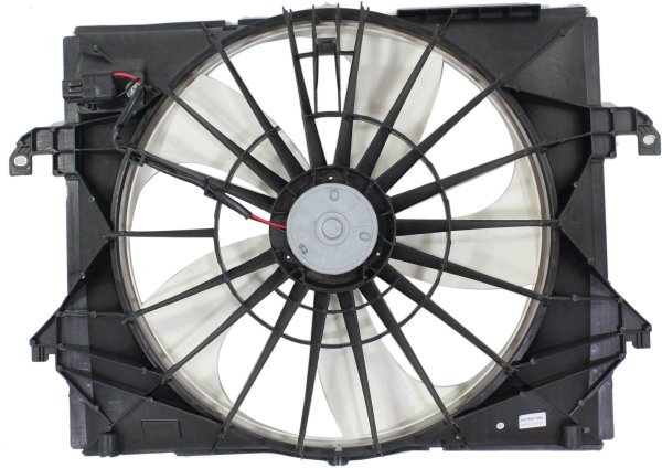Radiator Fan Shroud Assembly for Dodge Ram 1500 2009-2012, 3.7L Engine, Includes Resistor, Replacement