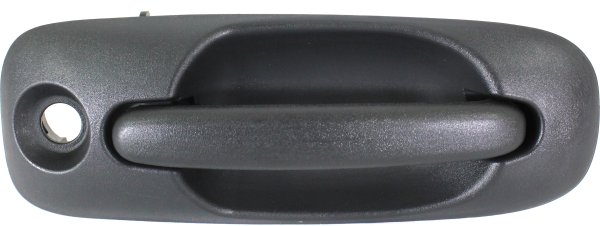 Front Exterior Door Handle for Chrysler Town and Country 2001-2007, Right (Passenger), Textured Black, with Keyhole, Replacement