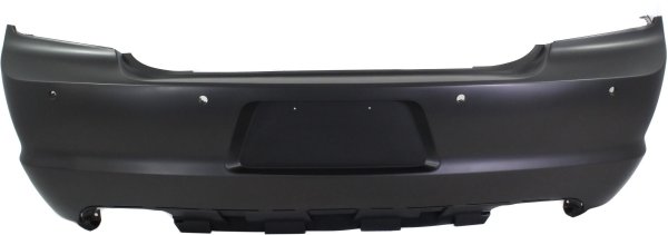 Rear Bumper Cover for Dodge Charger 2011-2014, Primed (Ready to Paint), with Parking Aid Sensor Holes, Excludes SRT8 Model, Replacement