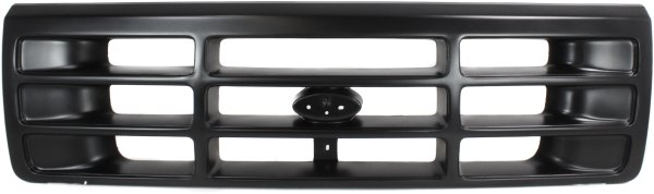 Replacement Grille for Ford F-Series 1992-1997, Painted Black Shell and Insert - Fits: F-150, F-250, F-350