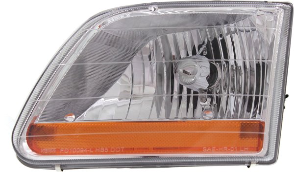 Headlight Assembly for Ford F-150 2001-2003, Left (Driver), Halogen, Harley-Davidson Edition Model, Replacement