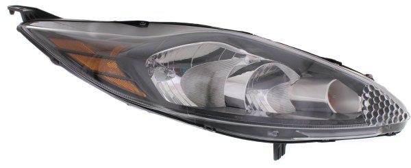 Headlight Assembly for Ford Fiesta 2012-2013, Right (Passenger), Halogen Light, with Appearance Package, SE Model, Hatchback/Sedan, Replacement