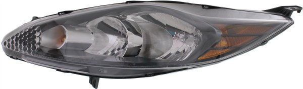 Headlight Assembly for 2012-2013 Ford Fiesta, Left (Driver), Halogen, with Appearance Package, SE Model, Hatchback/Sedan, Replacement
