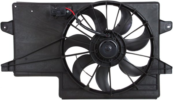 Radiator Fan Shroud Assembly for Ford Focus 2008-2011, Includes Resistor, Replacement