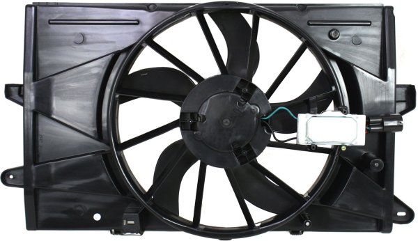 Radiator Fan Shroud Assembly with Control Module for Ford Taurus 2008-2012, Lincoln MKS 2009-2012, Replacement