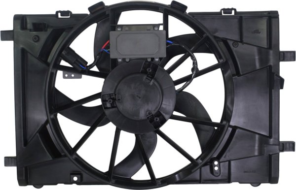 Radiator Fan Assembly for Ford Fusion, Lincoln MKZ Hybrid, Mercury Milan (2010-2012) with Control Module, Designed for 2.5L/3.0L Engines, Replacement
