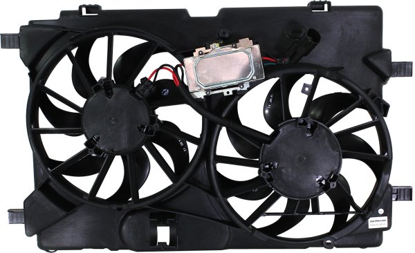 Radiator Fan Assembly for Ford Fusion 2010-2012, Dual Fan, 3.5 Liter, with Control Module, Replacement