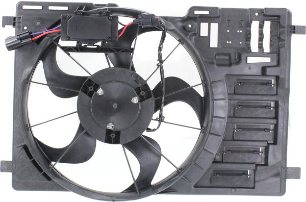 Radiator Fan Assembly for Ford Escape 2013-2016, Single Fan, 2.0L, with Control Module, Replacement