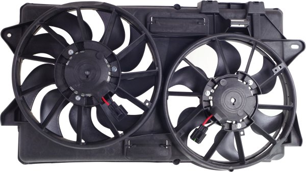 Radiator Fan Assembly for Ford Mustang 2015-2022, Dual Fan, Engine 2.3L, Replacement