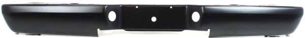 Step Bumper Face Bar for Ford Ranger 1998-2011, w/o Pad with Pad Provision, w/o Mounting Bracket, Powdercoated Black, Hitch Styleside Fleetside, Replacement