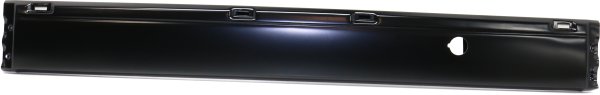 Step Bumper Face Bar for Ford Transit Connect 2010-2013, Without Pad, With Pad Provision, Powdercoated Black, Without Mounting Bracket/Lower Molding/ROS Holes, Replacement